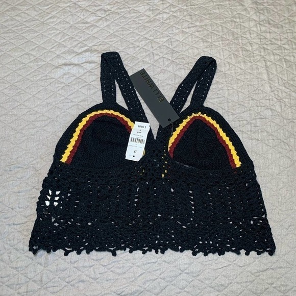 Elli White crochet top LF Tops Black & Red S - Picture 4 of 8